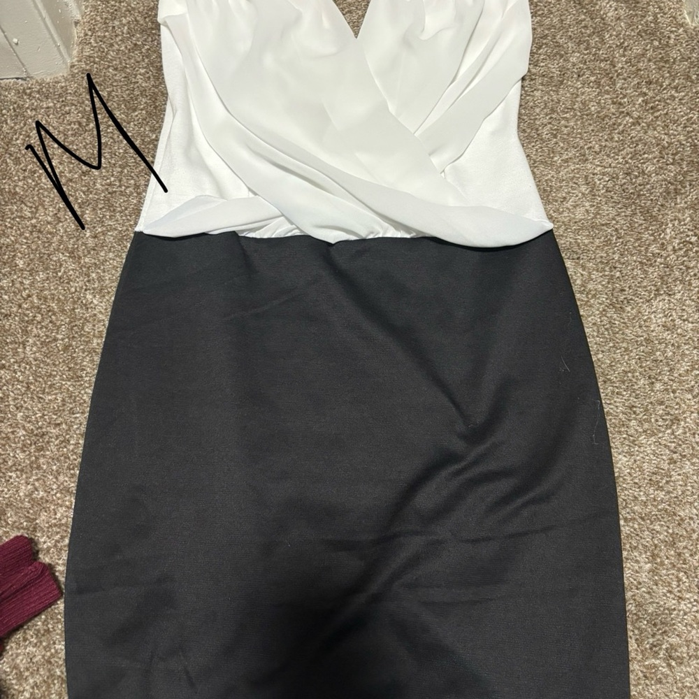 Charlotte Russe White and Black Mini Dress